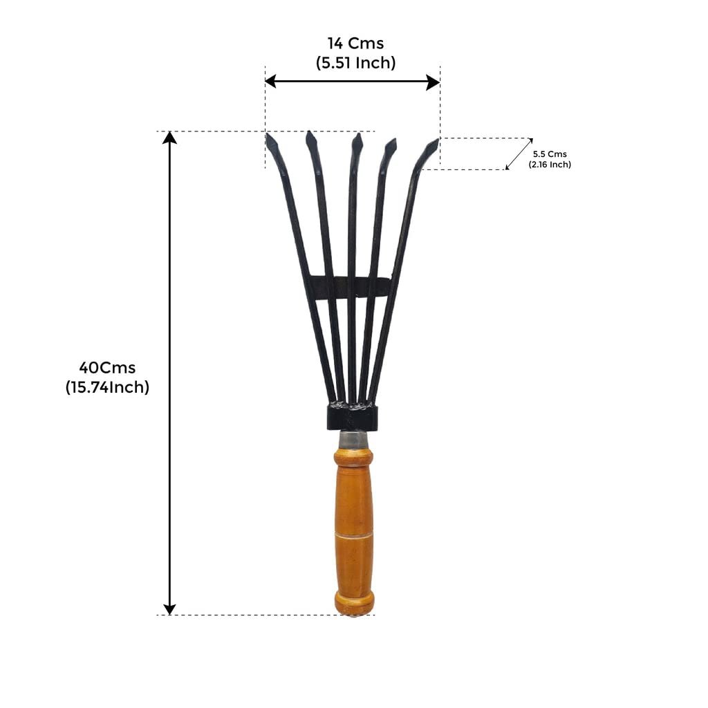 Hand Cultivator & Garden Rake – Durable Shovel Rake for Gardening with Long Handle | Leaf Rake, Cultivator for Gardening & Poultry Raking Machine | Tools for Gardening at Home & Farming - Image 3