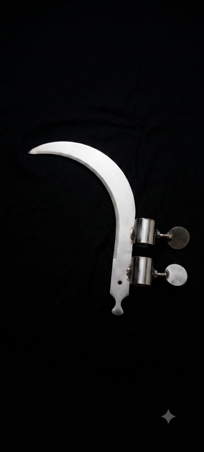 Heavy Duty Agricultural Hand Tool for Harvesting, Farming Gardening Steel Sickle Cutter Coconut Plucker Grass Sickle Cutter Head Tree Branch Cutting, Crop Harvesting - Image 2