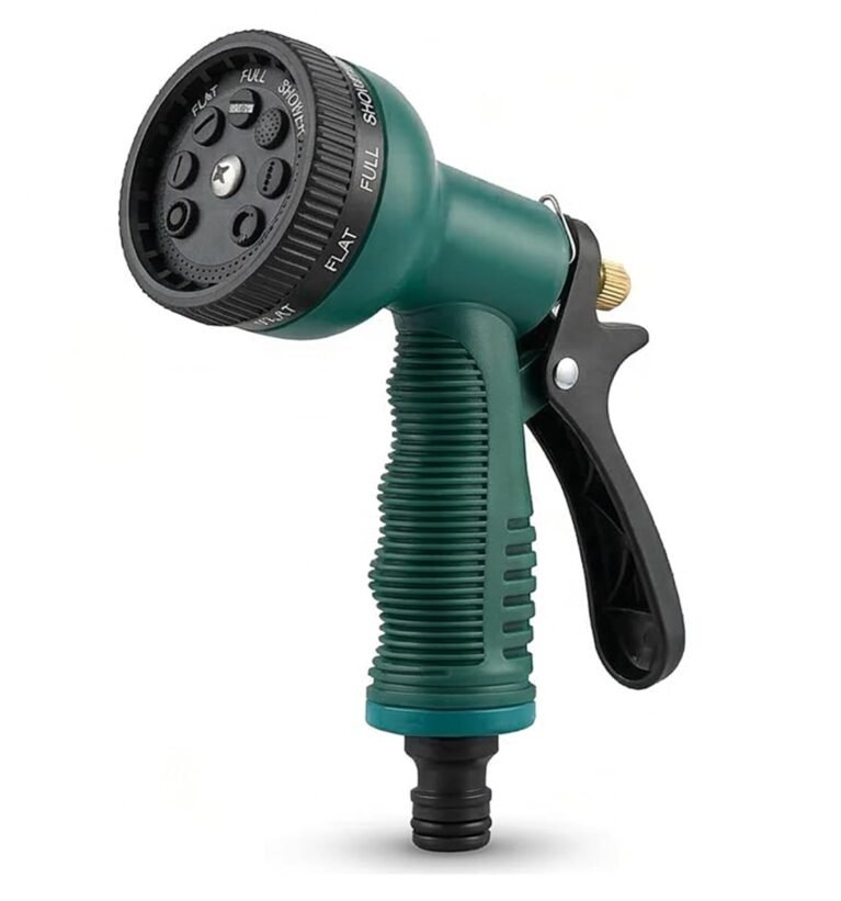 8 Pattern Heavy Duty Garden Hose Spray Gun with Brass Flow Control & Metal Trigger | High Pressure Water Nozzle for Lawn, Plant Watering, Car Wash & Outdoor Cleaning