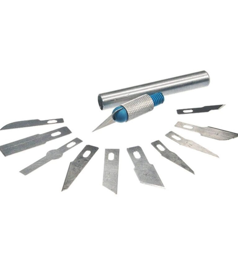 13 Blades 3 Handles With Box Non-Slip Metal Scalpel Tools Kit Paper Cutter Engraving Craft Knife for Sculpture Carving