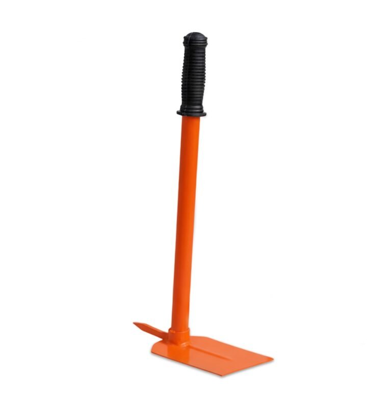 Prong Hoe for Gardening | Heavy Duty Garden Hoe with Prong for Soil Loosening, Digging, Leveling & Garden Maintenance (Orange)