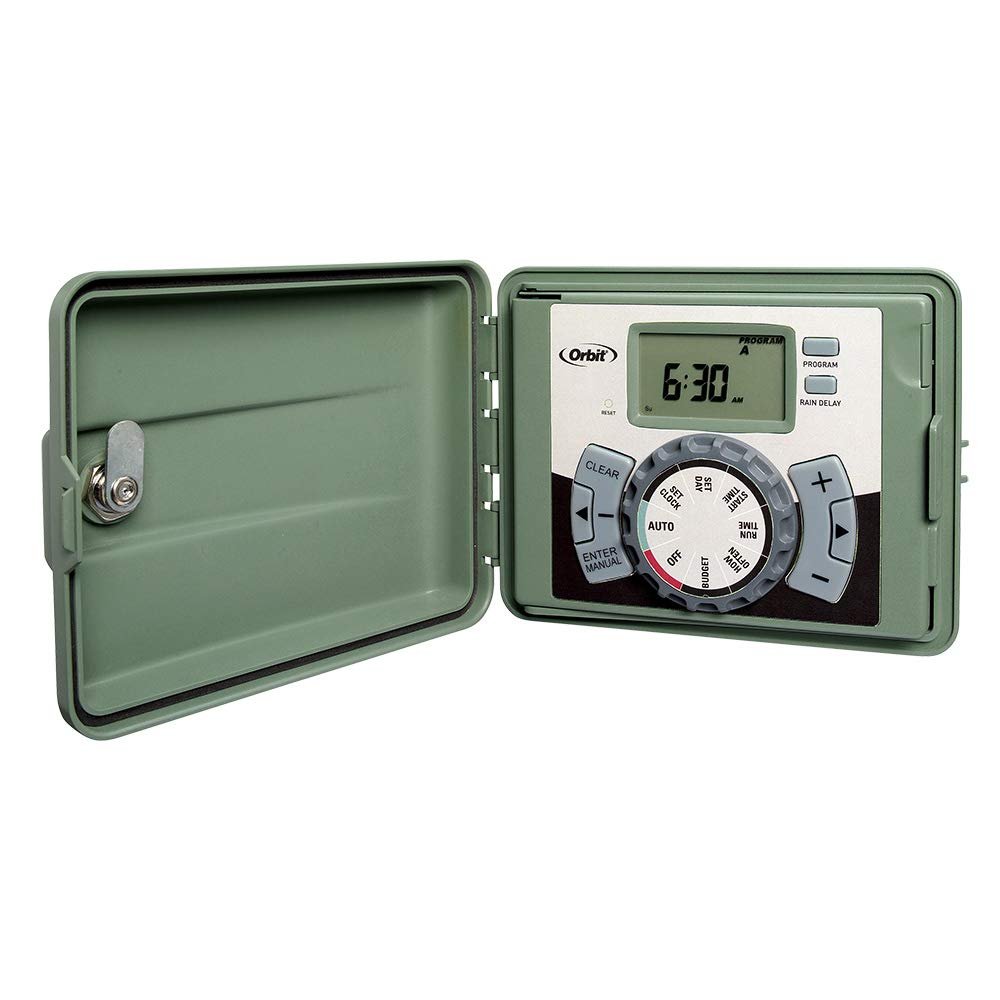 57896 6-Station Outdoor Swing Panel Sprinkler Timer System