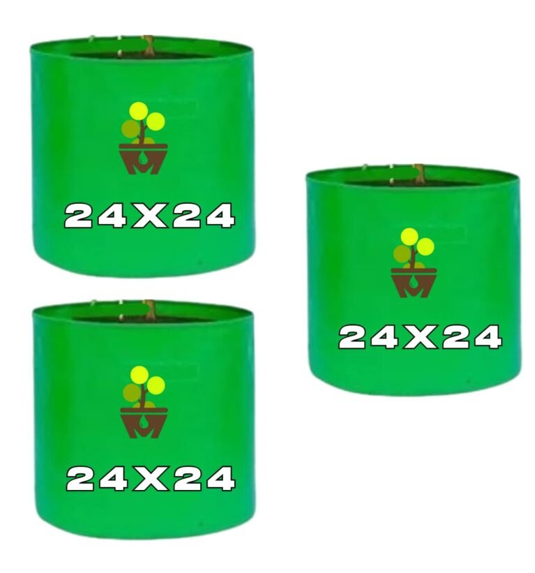 HDPE Grow Bags for Home, Terrace & Balcony Gardening – Big Size Vegetable Plant Grow Bags (15x15, 18"x18" & 24"x24" – Heavy Duty, UV Stabilized) (3, 24x24 Inches)