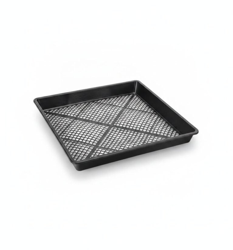 Seedling Tray for Hydroponics and Germination, Durable Durable Material Plant Sprouter Tray 40x40x4.5cm Black