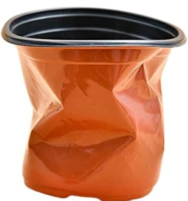 5 Inches Garden Pots for Plants, Home Decorative Pots for Indoors & Outdoors, UV Stabilized and BPA-Free Polypropylene Plastic Flower Pots, Pack of 25, Brown Colour
