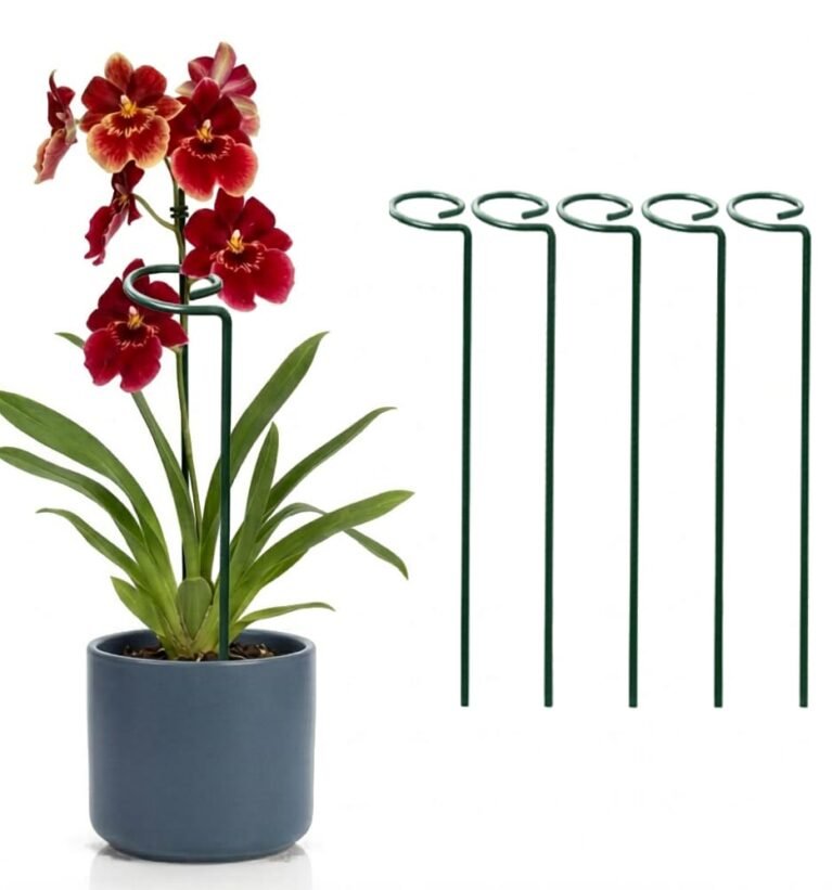 Urban Upvan Garden Stakes Metal Plant Support Sticks for Plants | Rust-Proof Plant Support Rods for Indoor & Outdoor Gardening (Pack of 5)