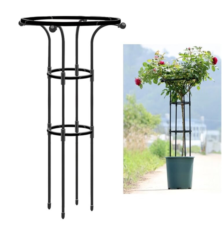 Metal Garden Trellis 20cm Dia 95cm Height Vertical Support Roof