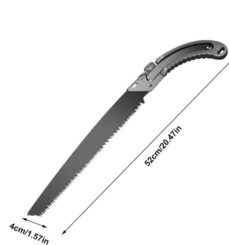Hand Saw for Wood Cutting, Folding Tree Pruning Saw with Safety Lock, Portable Wood Cutter Tool, Ergonomic Comfort Grip Handle, Sharp Serrated Blade for Gardening, Camping, Outdoor & Farm Use (BL)