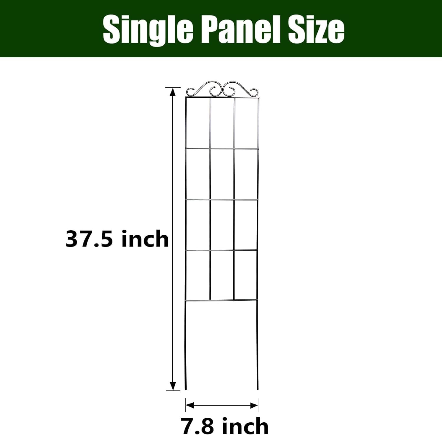 30'' Metal Garden Trellis for Climbing Plants,(Pack of 2) Indoor/Outdoor Sturdy Plant Trellis for Potted Plants,House Plants, Climbing Vines, Black (2) - Image 3