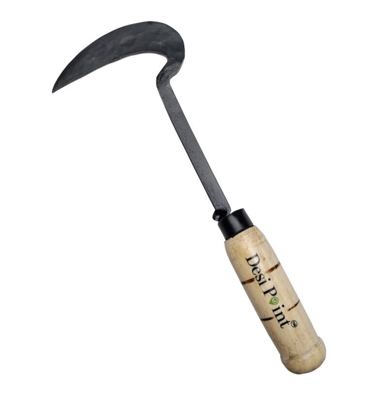 Khurpi or Khurpa - Gardening Hand Tool for Soil Digging and Weeding | Desi Wooden Handle | Durable