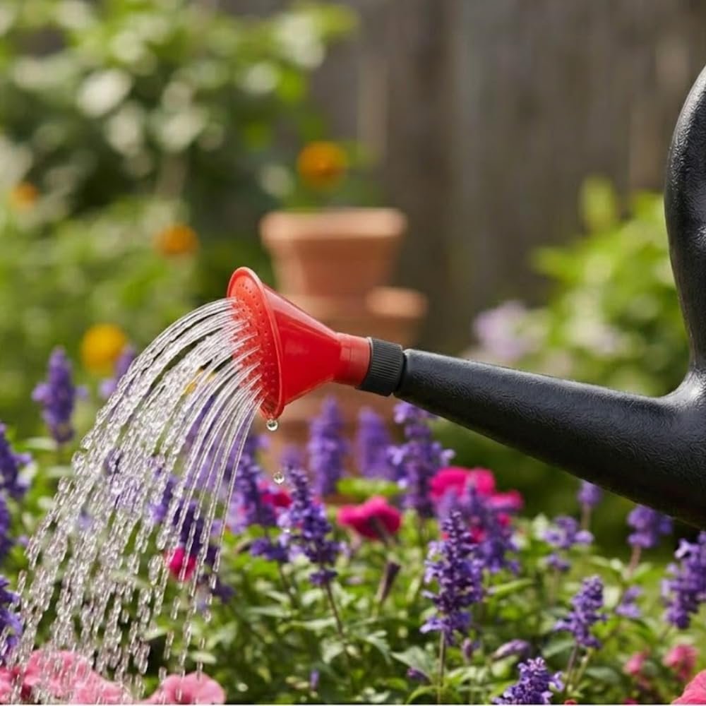 Urban Upvan Plastic Watering Can 5L | Ergonomic Handle for Comfortable Grip | Fade Resistant, Lightweight & Easy to Use | Durable | Includes Sprinkler Spout | Black - Image 7