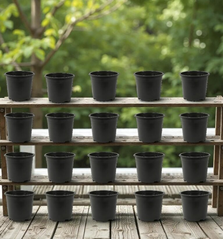 ® Nursery Table Plastic Plant Pot/Planter Pots 4 Inch Small - Black | Pack of 20