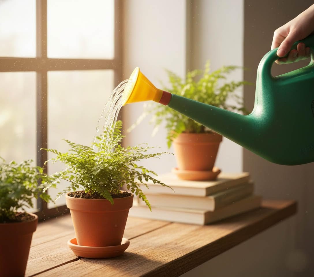 Urban Upvan Plastic Watering Can 5L | Ergonomic Handle for Comfortable Grip | Fade Resistant, Lightweight & Easy to Use | Durable | Includes Sprinkler Spout | Green - Image 9