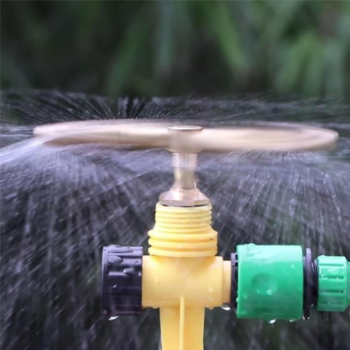 Brass 3-Head Rotating Sprinkler for Garden Watering 360° Irrigation - Image 5