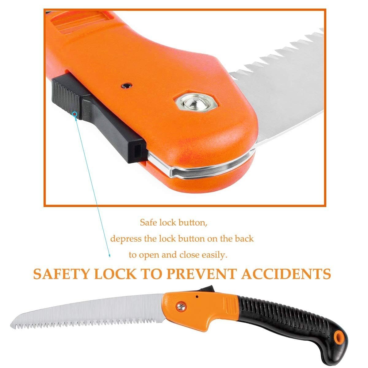 Heavy Duty Plant Cutter - Outdoor Hacksaws, 18 cm Steel Blade, Folding Saw for Patio Repair & Travel Camps - Image 5
