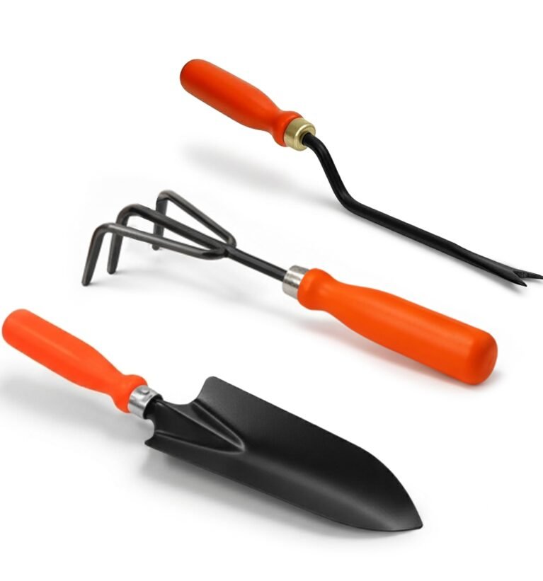 Gardening Tools Kit for Home Garden 3 Pcs | Trowel, Cultivator& Weeder | Gardening Tools Heavy Duty Set for Soil Digging, Weeding & Planting