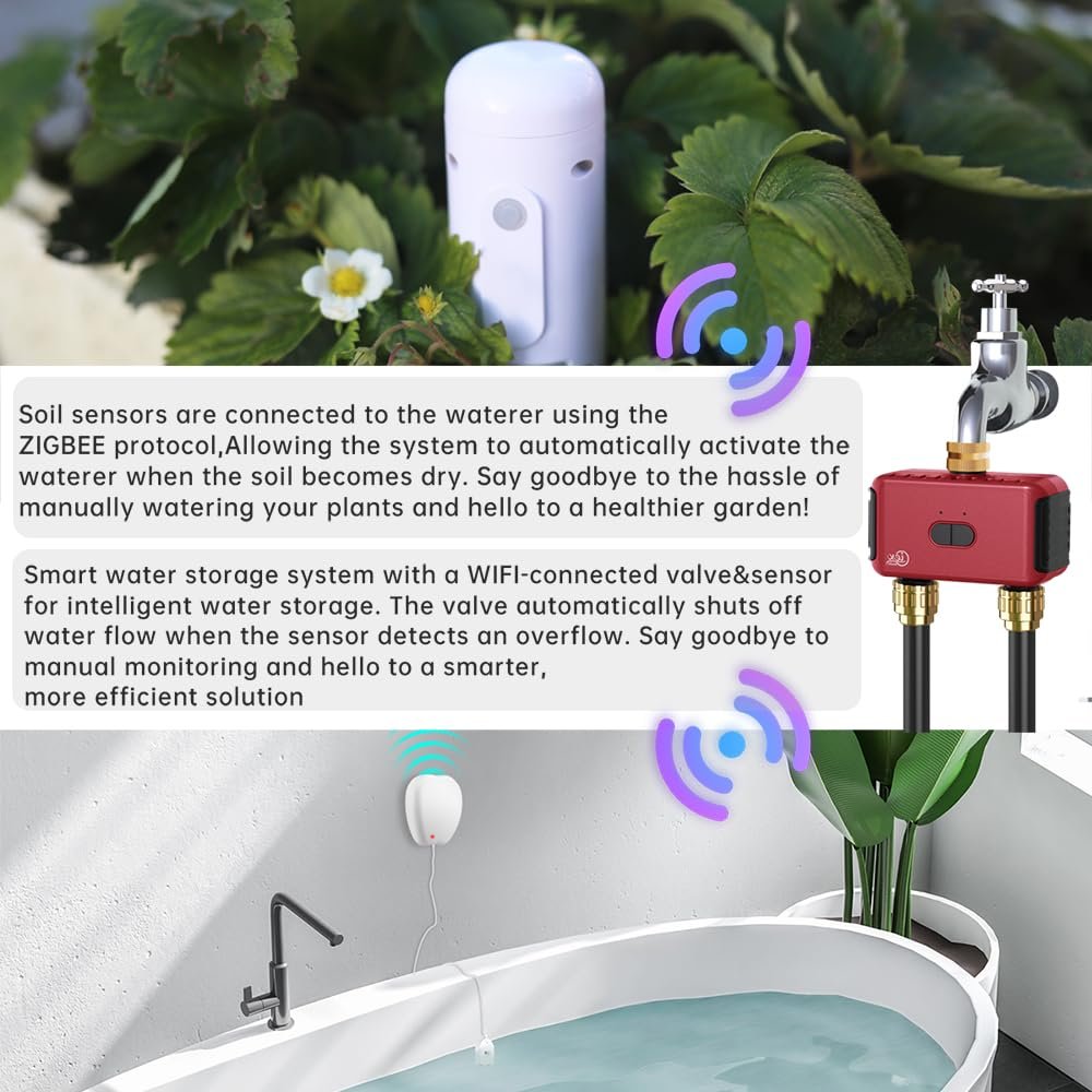GIEX ZIGBEE 2-Zone Sprinkler Timer GX-03,Smart Irrigation Garden Hose Watering Controller Require TUYA Zigbee Hub, Support TUYA Smart Life - Image 8