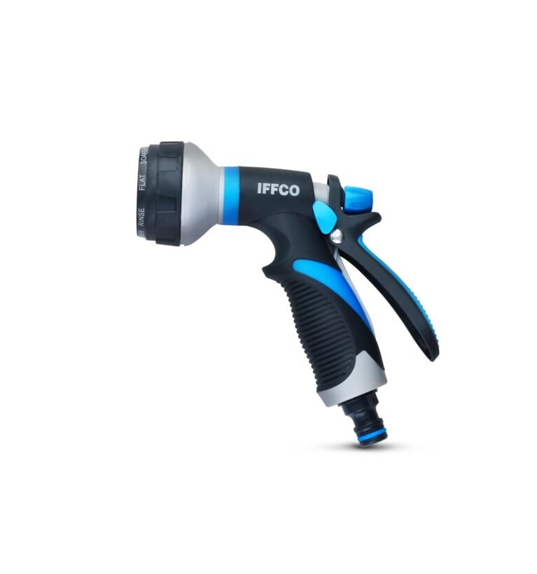Hose Nozzle 1 Pc - 8 Mode Watering Spray Gun for Plants & Gardening - Soft-Grip Handle, Adjustable Nozzle Lock - Durable, Rust Resistance, Leakproof Design Spray Nozzle