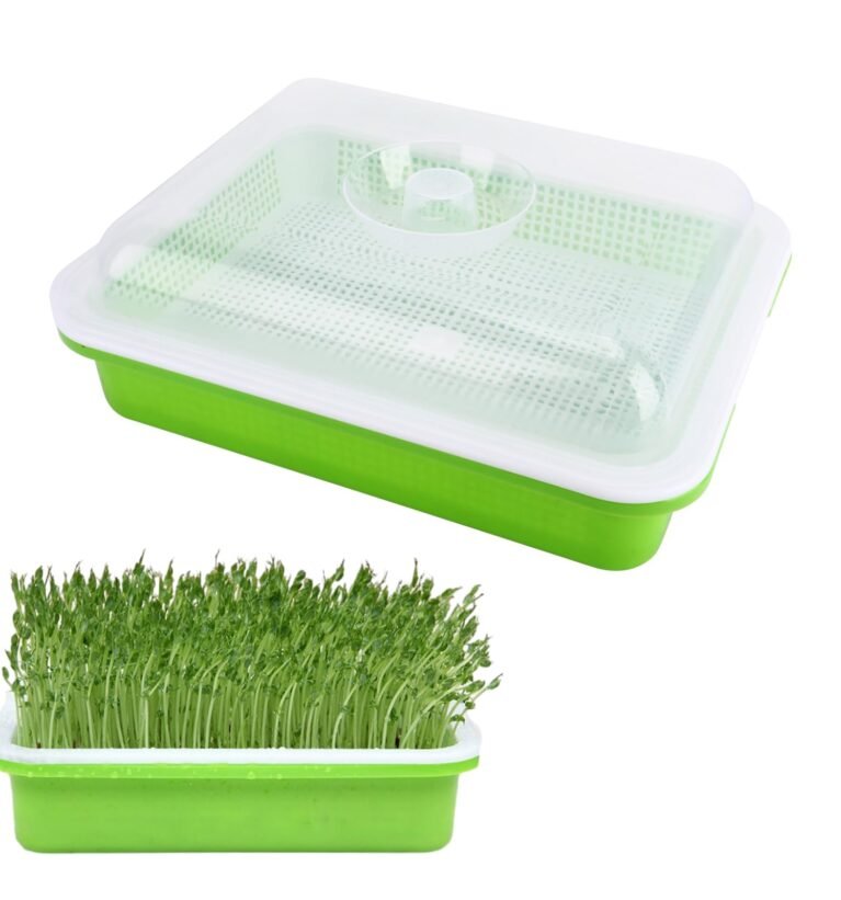 Seed Sprouter Tray With Lid, Seed Germination Tray BPA Free Nursery Tray For Seedling Planting Great For Garden Home Office (1),Green