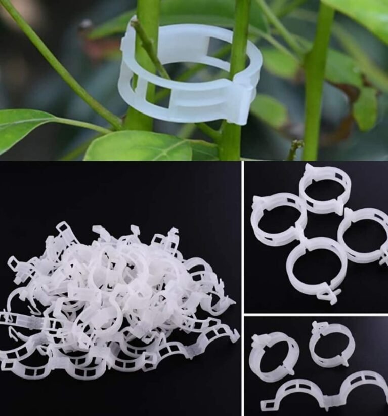 100 Pcs Plant Support Garden Clips, Garden Trellis Clips, Tomato Trellis Clips for Vine, Vegetables, Beans, Fruits, Flower to Grow Upright and Healthier