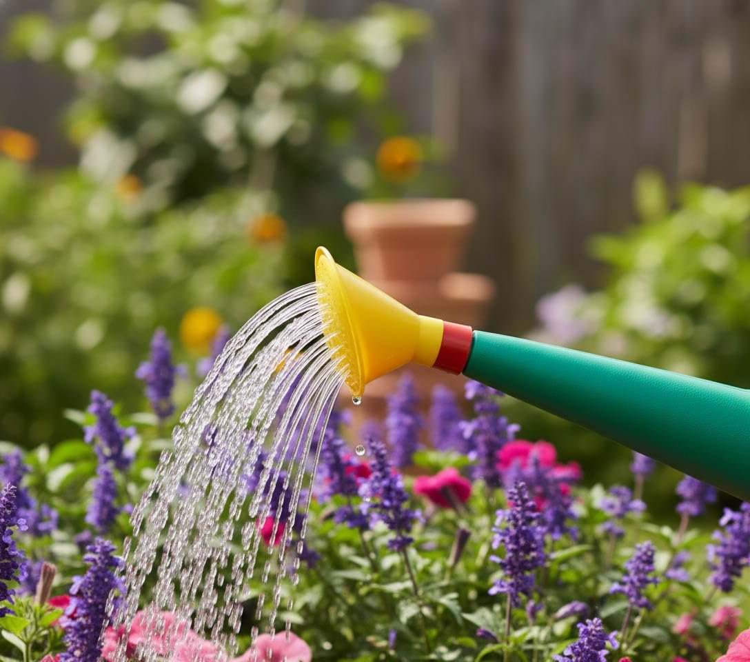 Urban Upvan Plastic Watering Can 5L | Ergonomic Handle for Comfortable Grip | Fade Resistant, Lightweight & Easy to Use | Durable | Includes Sprinkler Spout | Green - Image 8