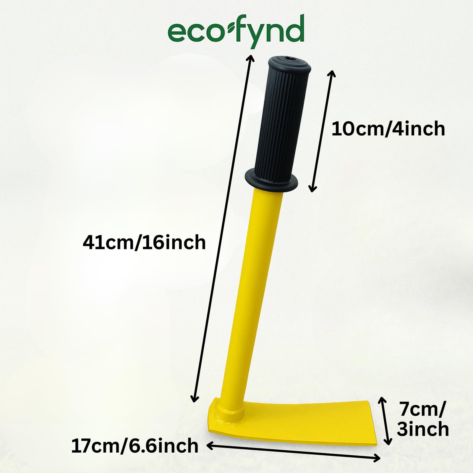 Heavy Duty Garden Hand Hoe with 16 inches Handle, Gardening Tool for Easy Soil Cultivation & Weeding, Comfort Grip Handle Phawda, Agriculture Equipment for Home Farm Lands (GT020, Yellow) - Image 2