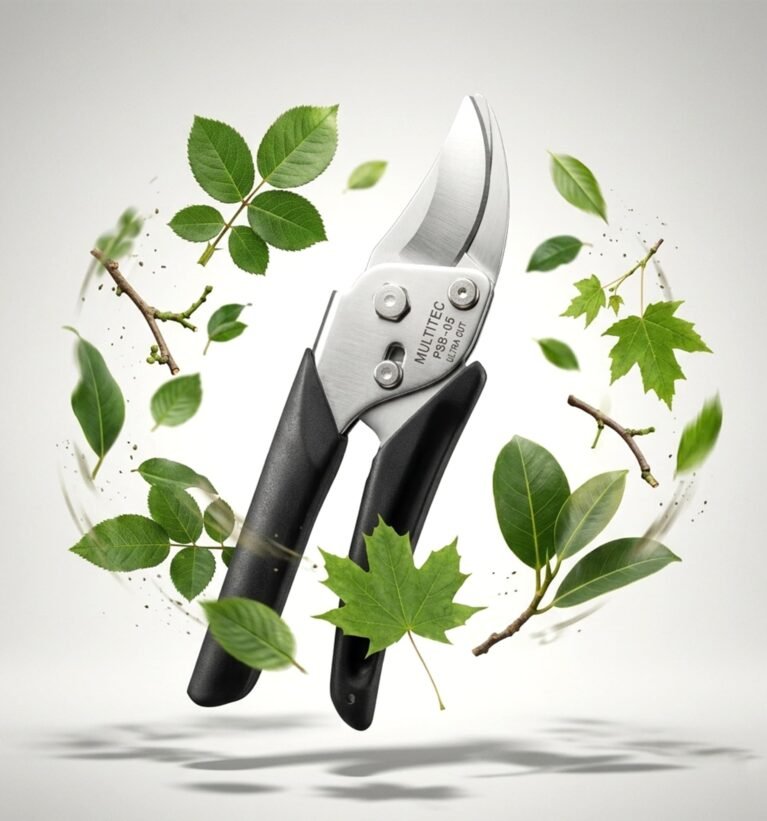 MULTITEC PSB05 Bypass Pruning Shear 210mm | Stainless Steel Professional Garden Secateur with 19mm Cutting Capacity for Plants, Roses, Flowers & Shrubs