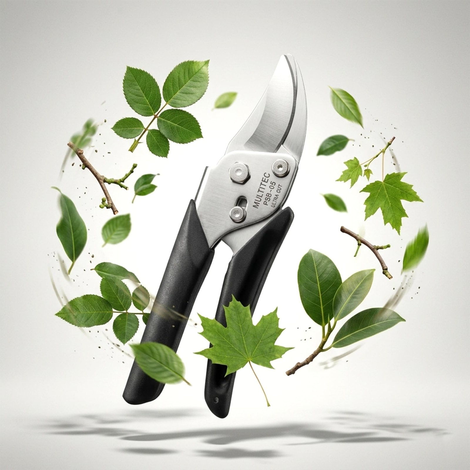 MULTITEC PSB05 Bypass Pruning Shear 210mm | Stainless Steel Professional Garden Secateur with 19mm Cutting Capacity for Plants, Roses, Flowers & Shrubs