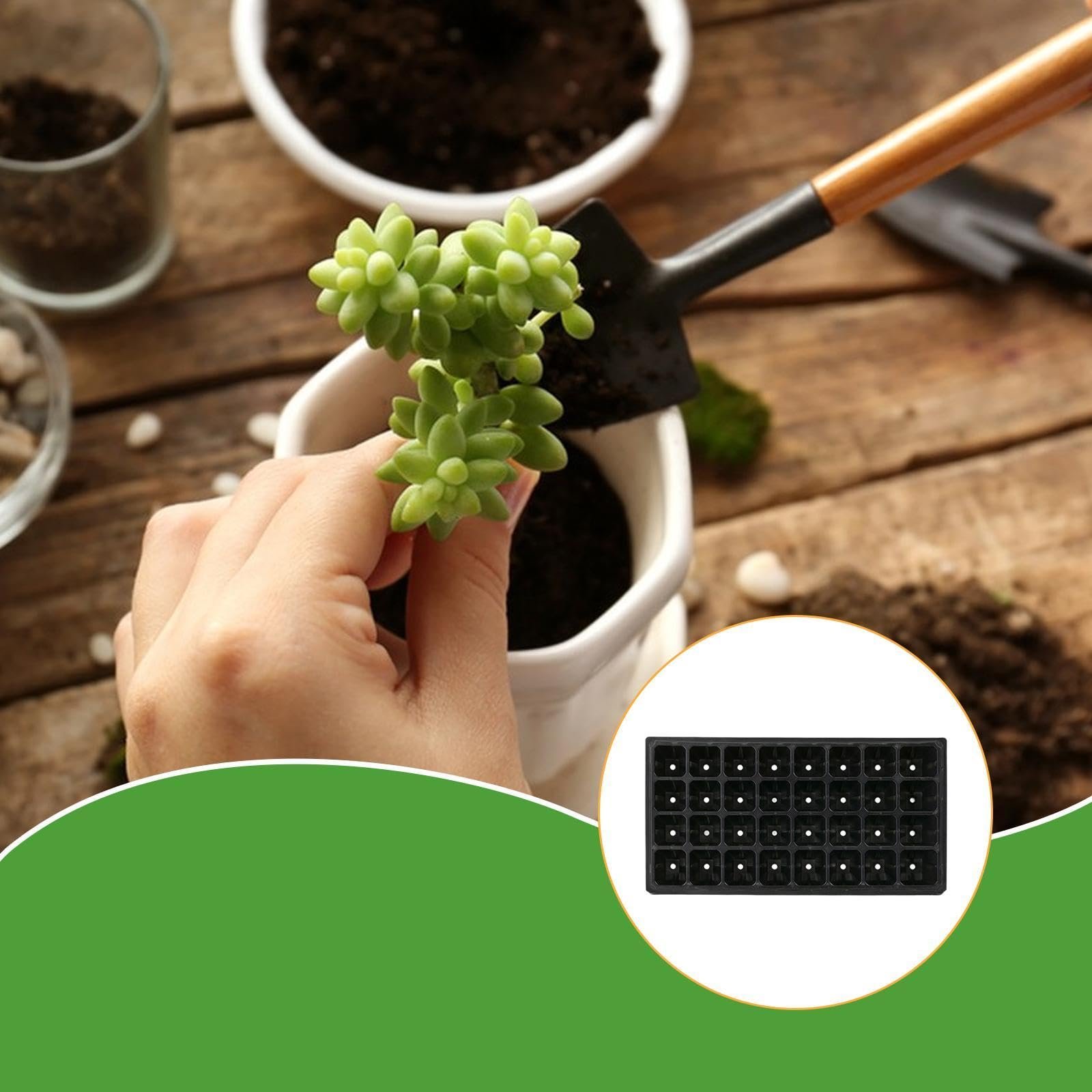 ® 10 Pieces 32 Cell Nursery Seedling Trays Multipurpose Seedling Starter Trays 80g|Multicolor|PP|Home & Garden - Image 8