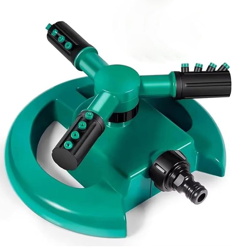 ROOTS & LEAF 360 Automatic Rotating Garden Sprinkler with 45 Adjustable Arms | Durable ABS Material | Coverage up to 32 Feet | for Efficient Watering in Gardens and Lawns (Pack of 1)