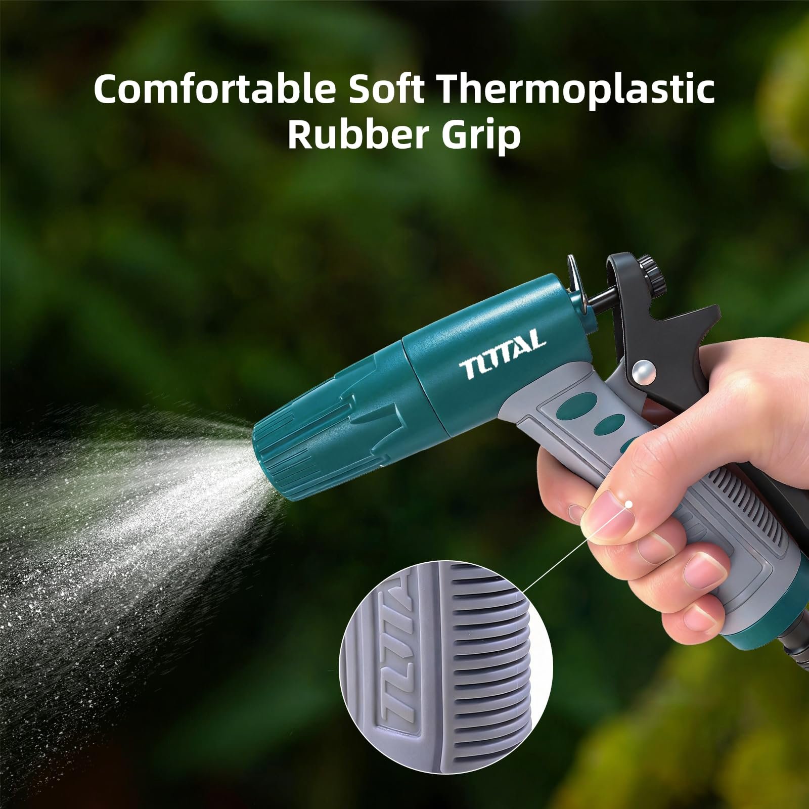 Garden Hose Trigger Nozzle, 3 Spray Modes, 3/4 Inch Hose Adaptor - Image 3