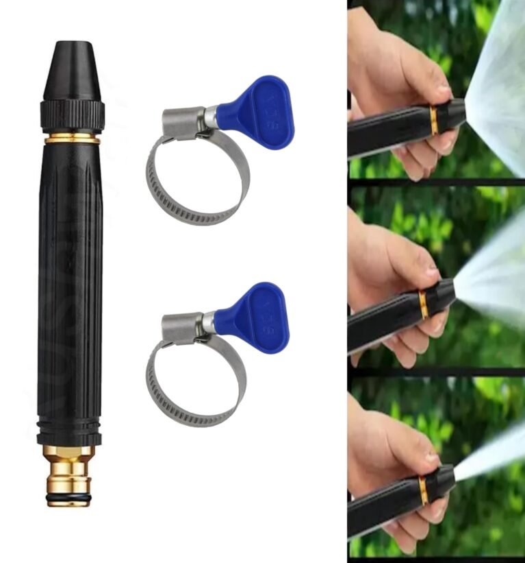 Water Spray Gun for Car Wash Bike Washing Gun for 1/2" Hose Pipe High Pressure Water Gun Nozzle Adjustable Car Washer Gun Brass Jet Water Spray Nozzle for Garden & Window