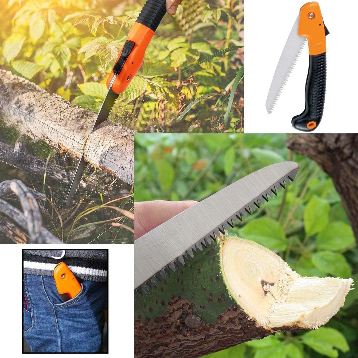 Heavy Duty Plant Cutter - Outdoor Hacksaws, 18 cm Steel Blade, Folding Saw for Patio Repair & Travel Camps - Image 4
