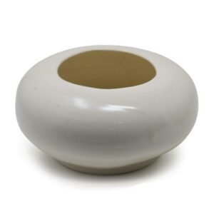 Stoneware Ceramic Bonsai Succulent Indoor Outdoor Garden Planter Plant Pot Container (White)