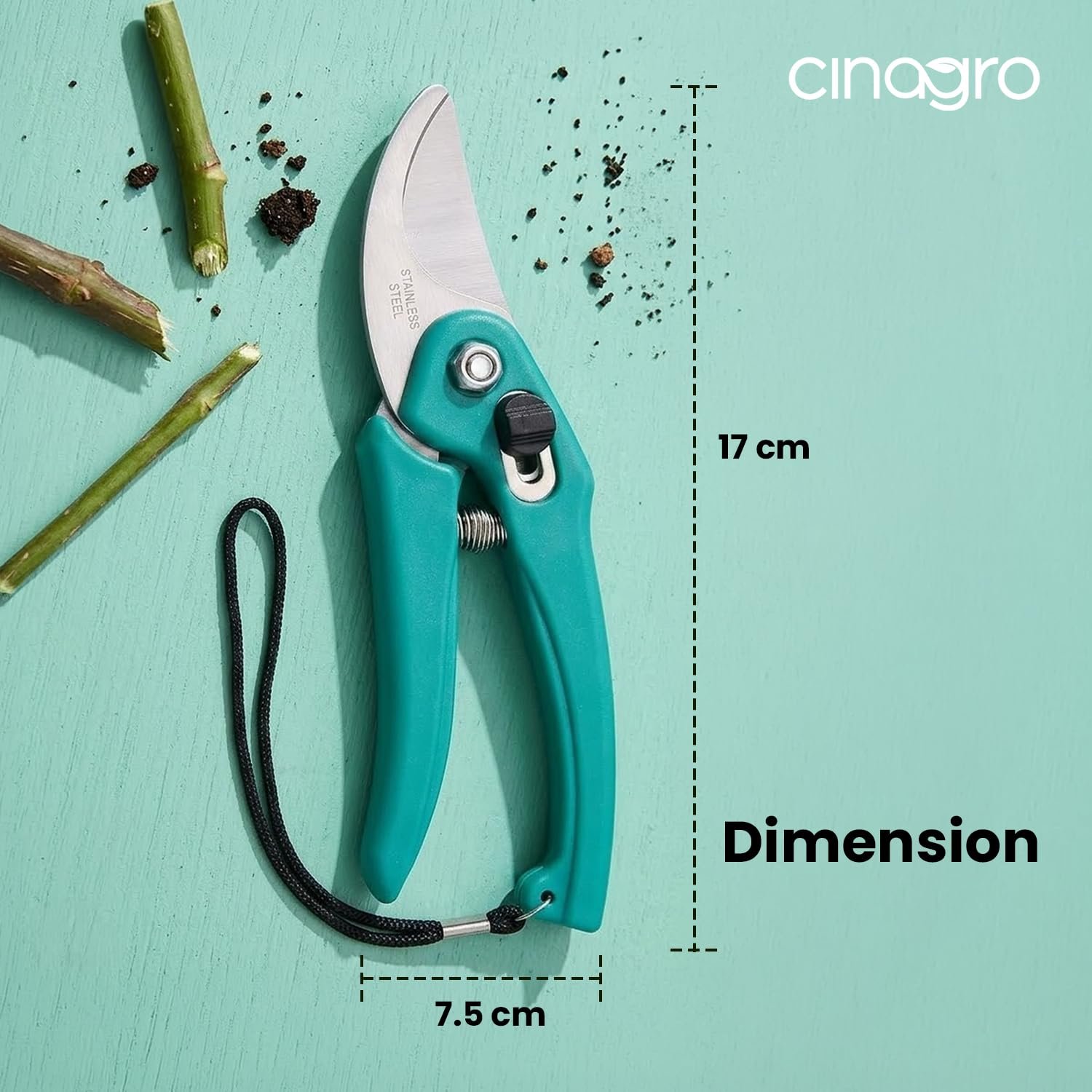Hand Pruner with Steel Blade, Non-Slip Ergonomic Handle, Assorted - Image 4