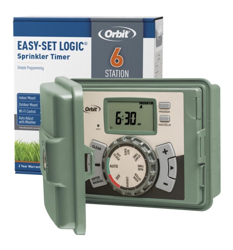 57896 6-Station Outdoor Swing Panel Sprinkler System Timer