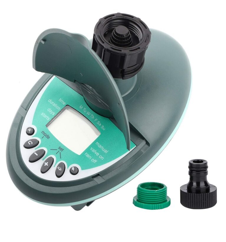 Sprinkler Timer, Single-Outlet Hose Water Timer, Programmable Manual/Automatic Irrigation System Controller, Faucet Hose Watering Timer for Garden/Lawn, G3/4in Female Male Thread