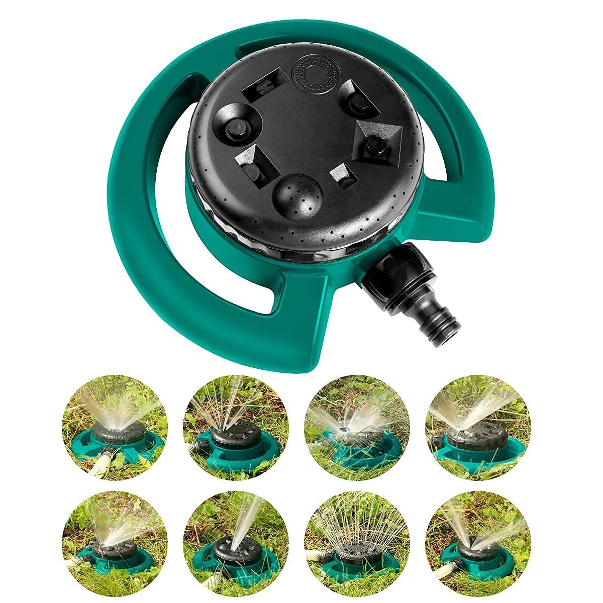 Garden Sprinkler System, 3 Nozzles, 360° Rotation, Automatic Timer, Remote Control