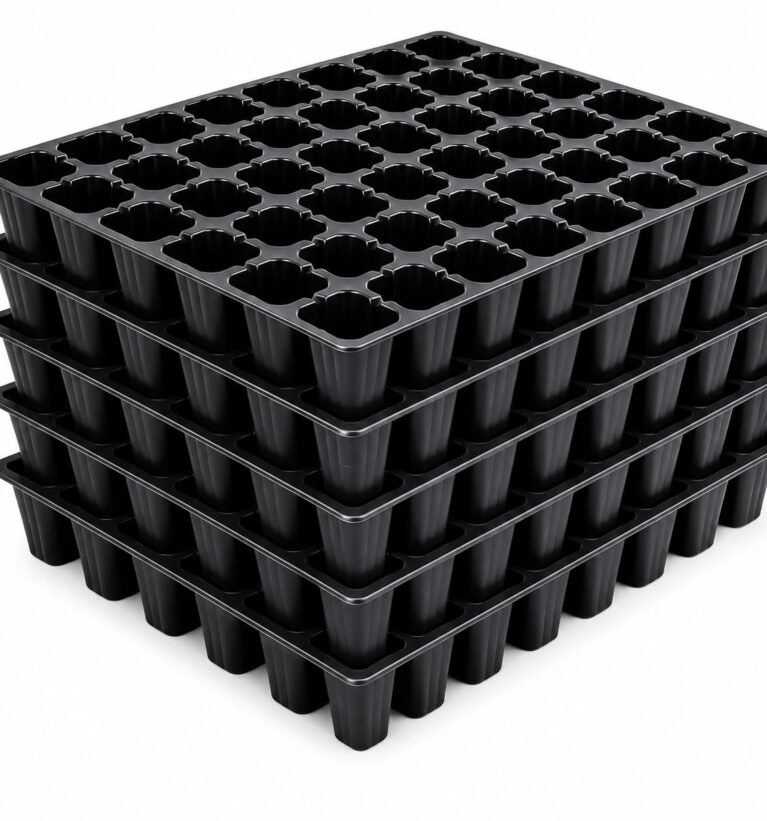SJ Organics Seed Starter Tray - Pack of 10 (48 Cells Each) | Heavy Duty Germination Tray for Vegetables, Flowers & Hydroponic Gardening