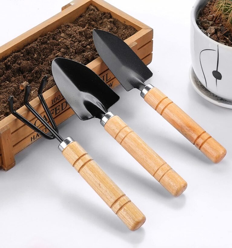 3 Pcs Gardening Hand Tool Kit for Home Gardening | Hand Cultivator, Trowel & Transplanter Set | Manual Garden Tools for Planting, Digging, Soil Work