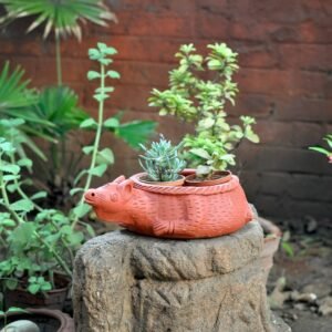 Terracotta Kangaroo Planter Decorative Flower Pot
