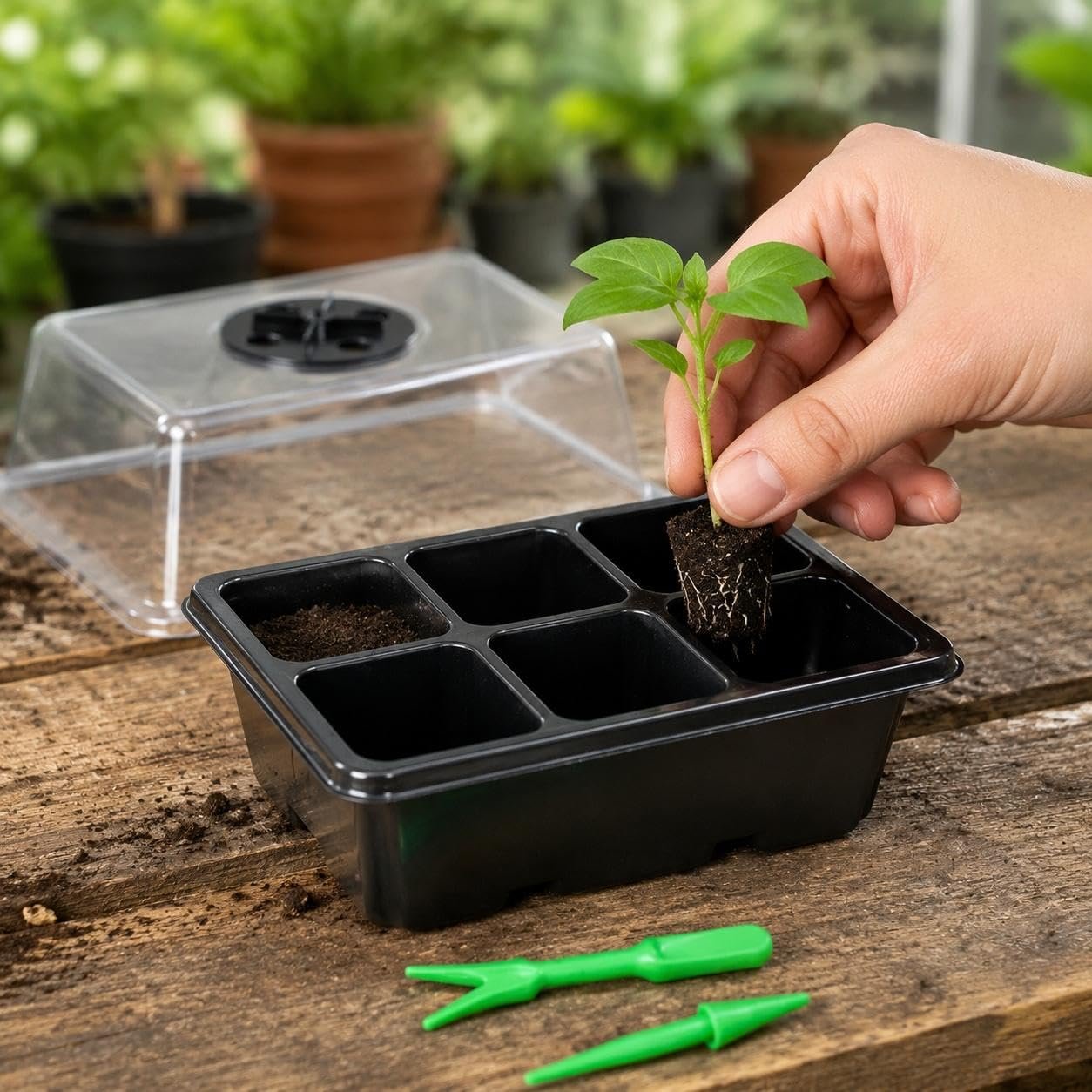 Seedling Raising Tray, with Lid, Set of 3 3 - Image 6