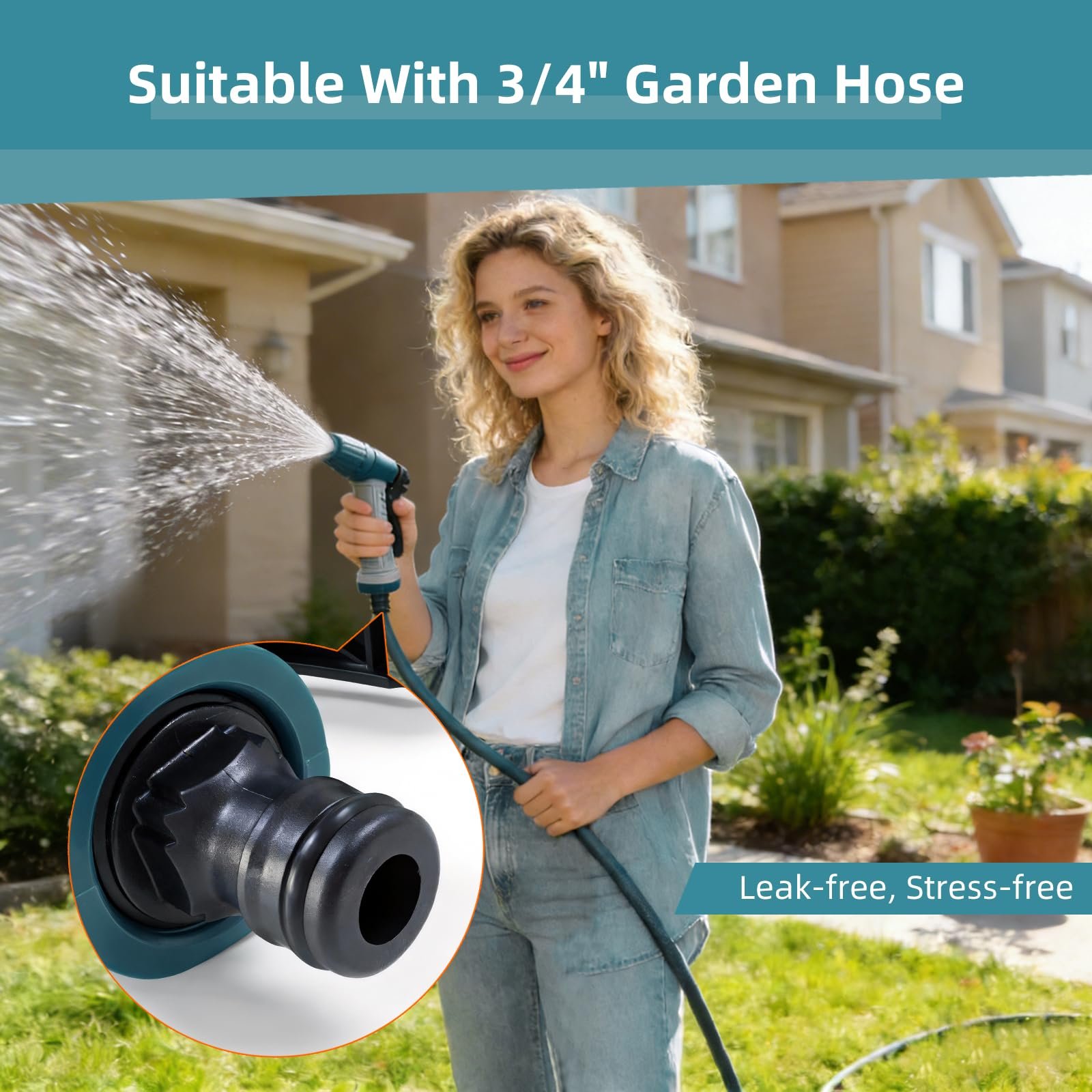 Garden Hose Trigger Nozzle, 3 Spray Modes, 3/4 Inch Hose Adaptor - Image 6