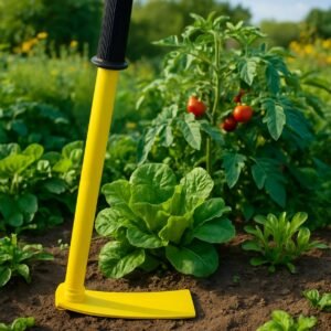 Heavy Duty Garden Hand Hoe with 16 inches Handle, Gardening Tool for Easy Soil Cultivation & Weeding, Comfort Grip Handle Phawda, Agriculture Equipment for Home Farm Lands (GT020, Yellow)