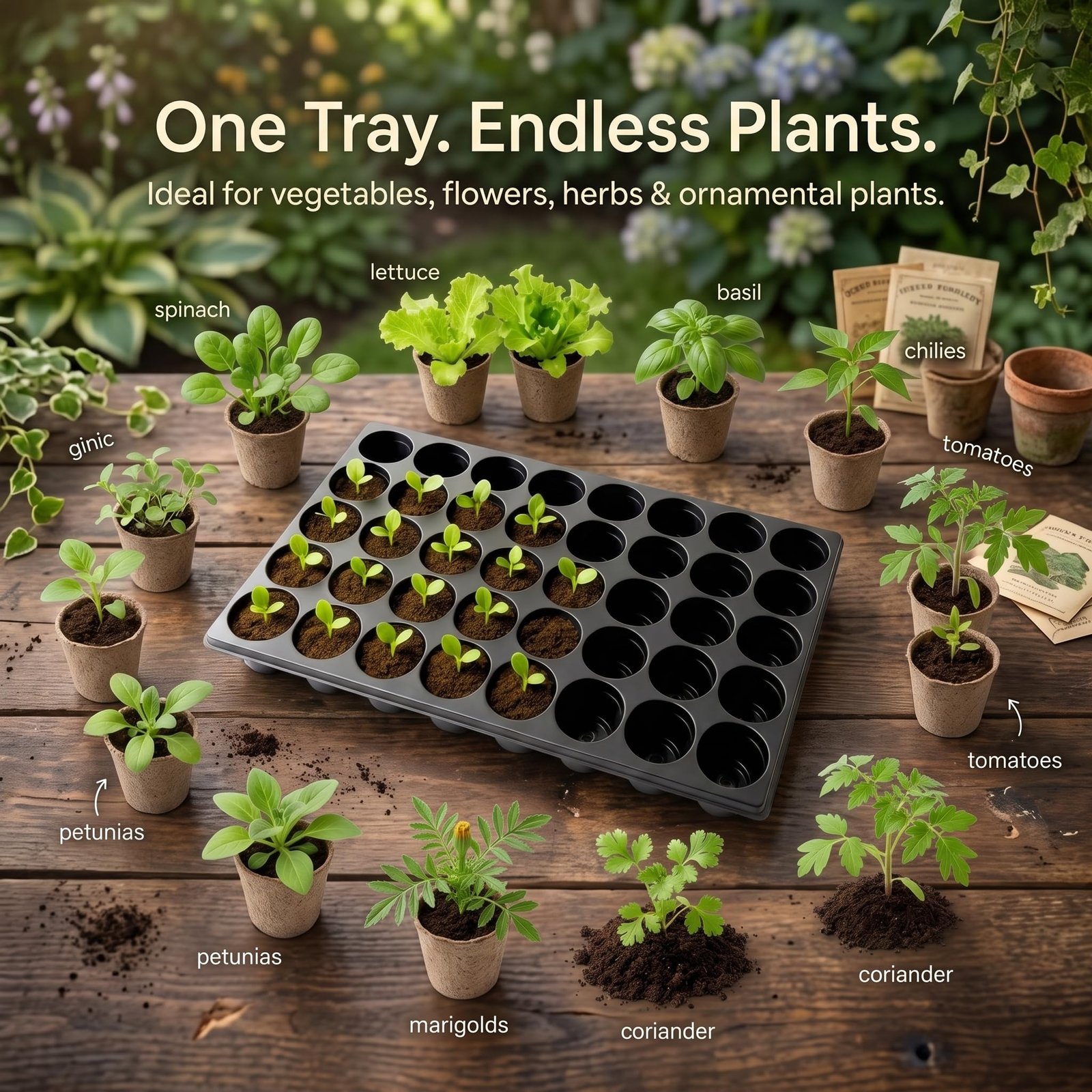 40 Cavity Big Size Seed Germination Tray, Set of 10 - Image 7