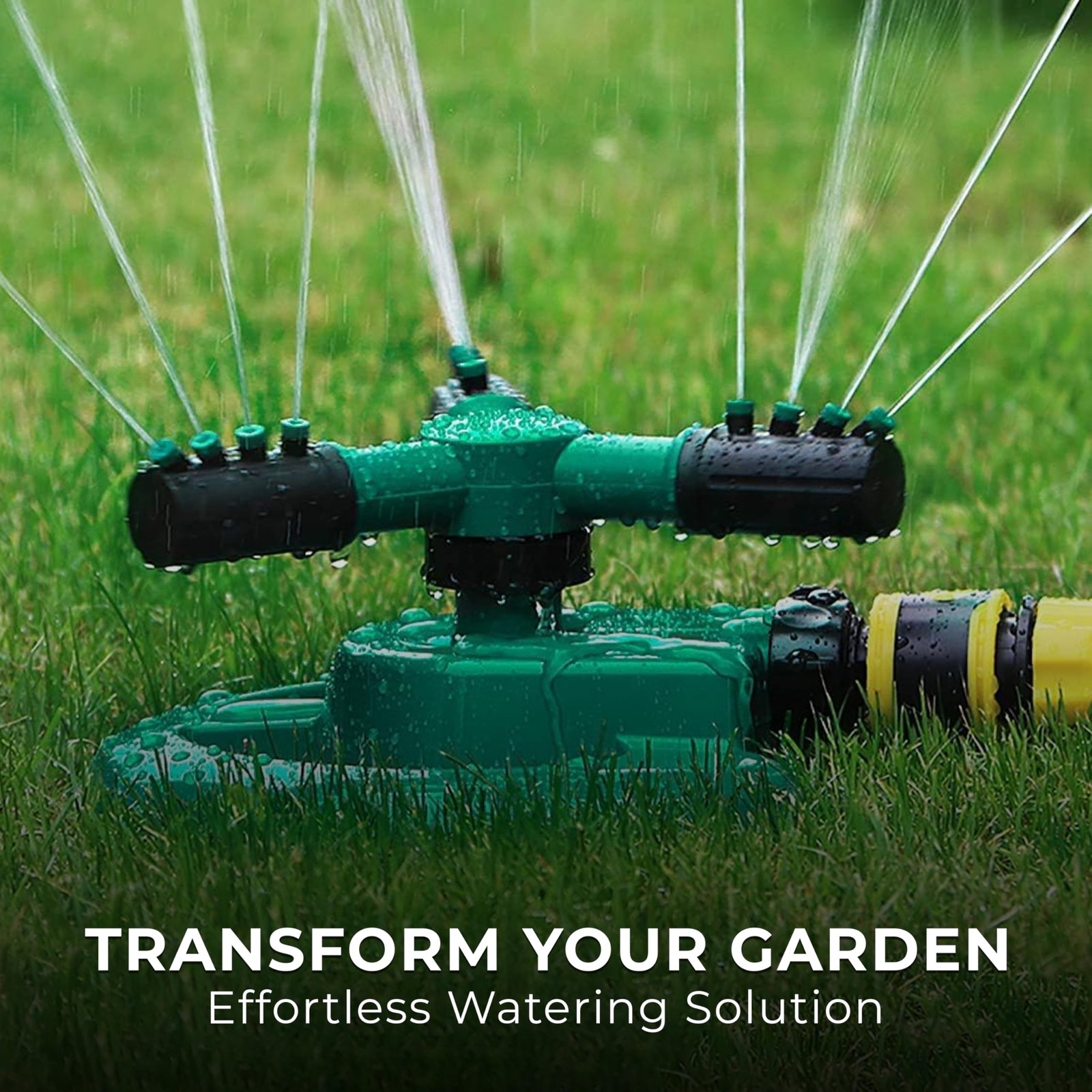 ROOTS & LEAF 360 Automatic Rotating Garden Sprinkler with 45 Adjustable Arms | Durable ABS Material | Coverage up to 32 Feet | for Efficient Watering in Gardens and Lawns (Pack of 1) - Image 2