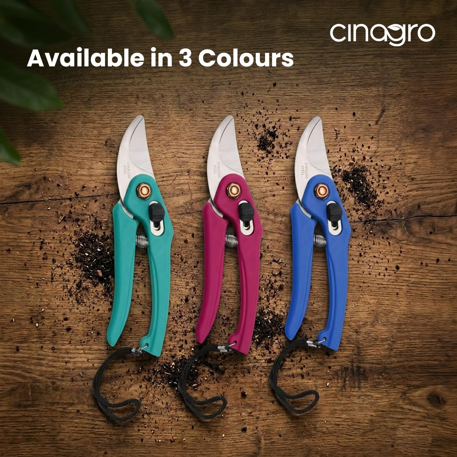 Hand Pruner with Steel Blade, Non-Slip Ergonomic Handle, Assorted - Image 5