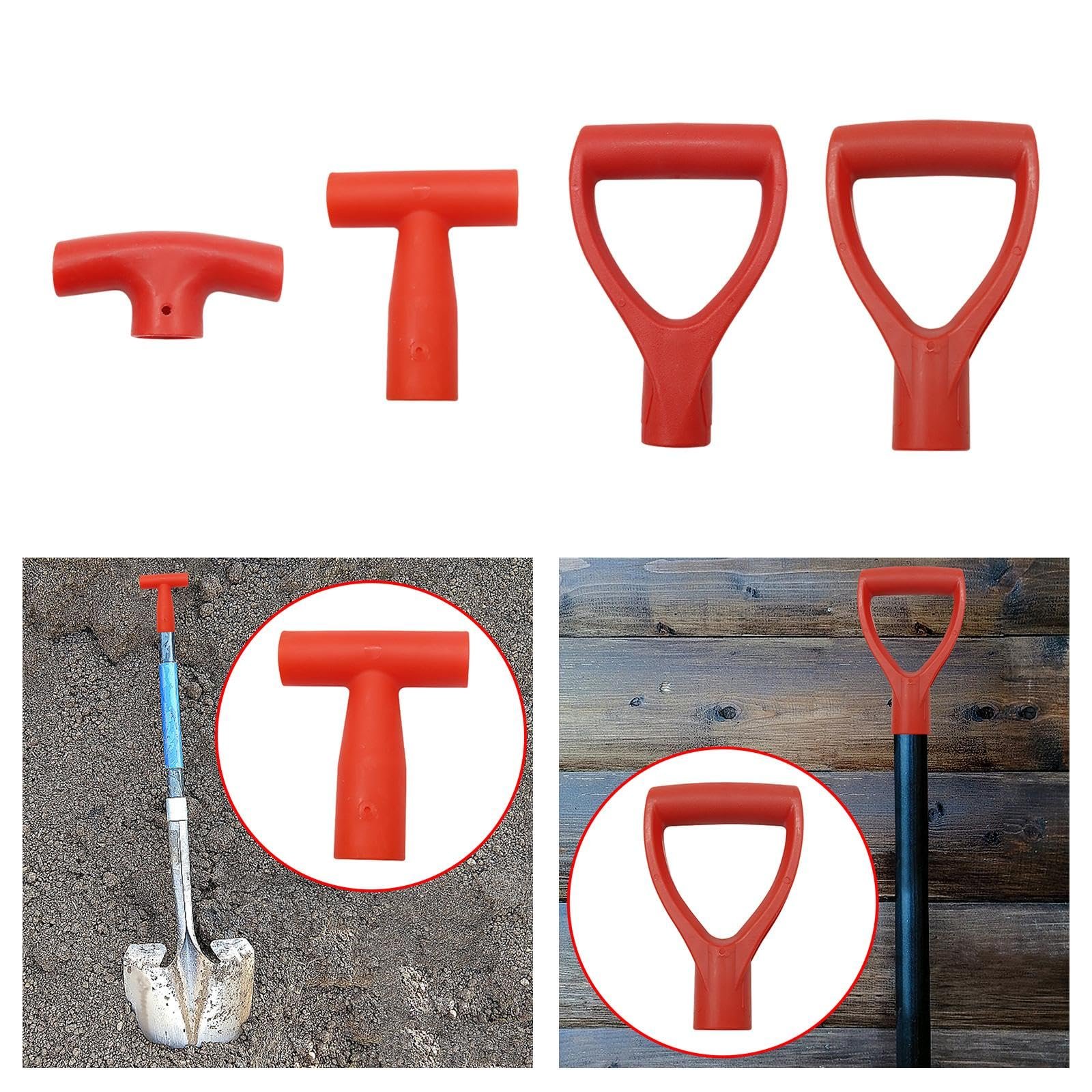 3xShovel Grip Handle Durable for Garden Shovel Camp Shovel Digging Raking Tool Short T Type | Shovels | Garden Tools & Equipment | Gardening Supplies - Image 3