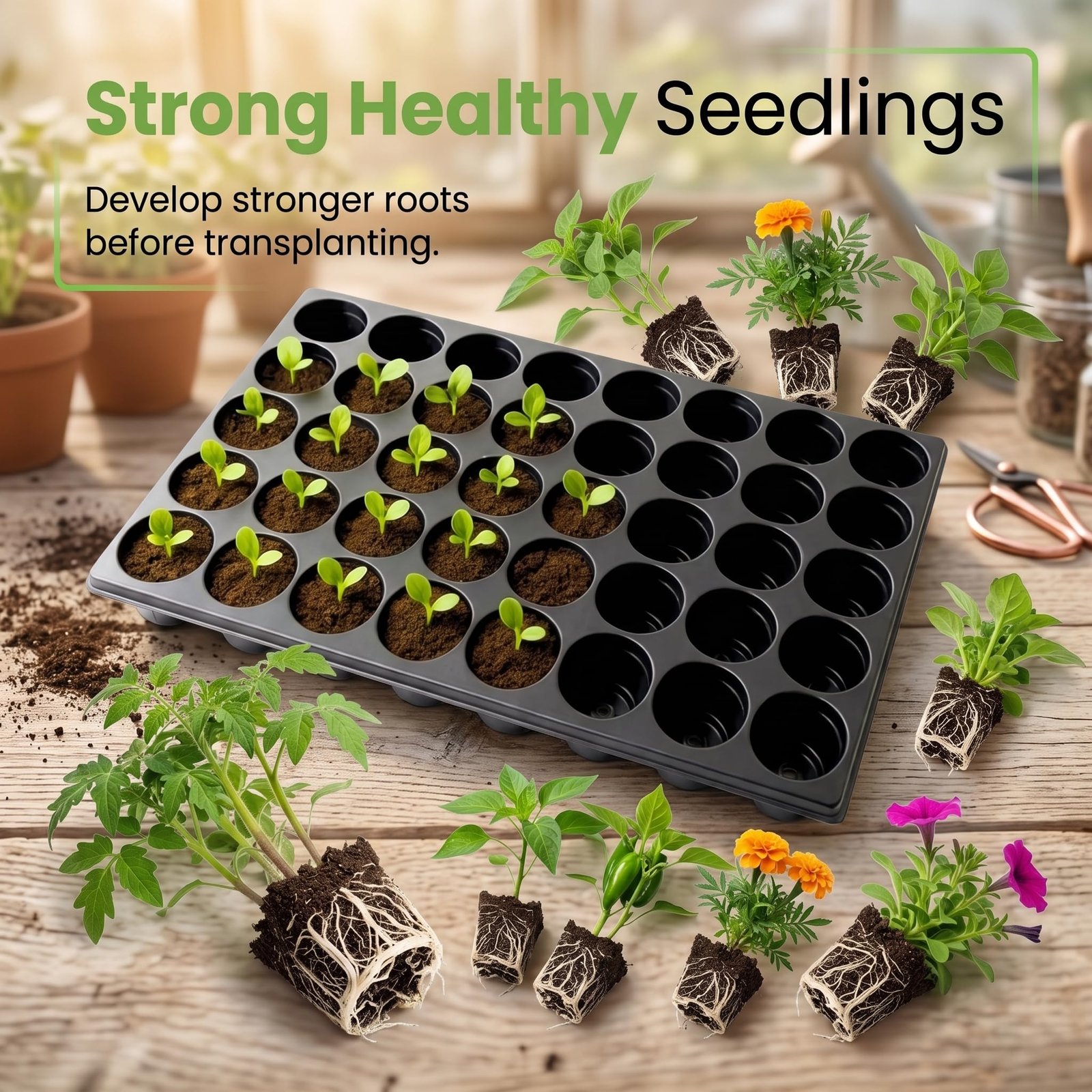 40 Cavity Big Size Seed Germination Tray, Set of 10 - Image 8